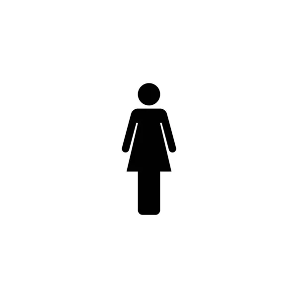 Weibliche Ikone Zeichen Und Symbol Der Frau — Stockvektor