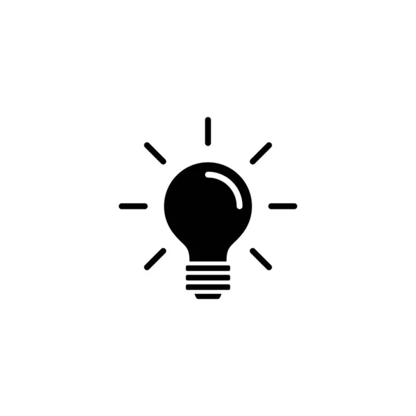 Een Lampicoon Lampteken Symbool Ideeënsymbool — Stockvector