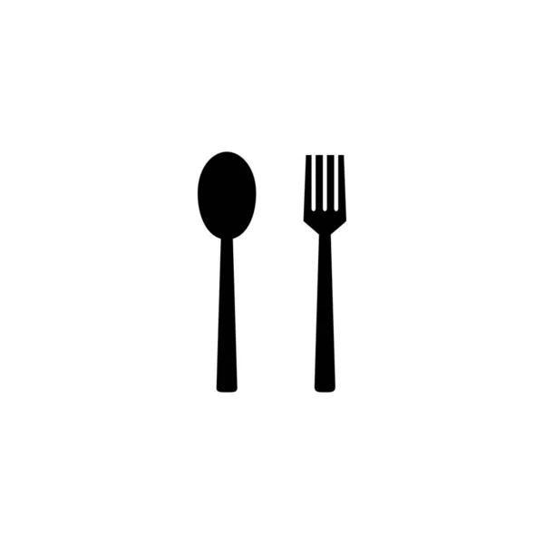 Icône Cuillère Fourchette Signe Symbole Restaurant — Image vectorielle