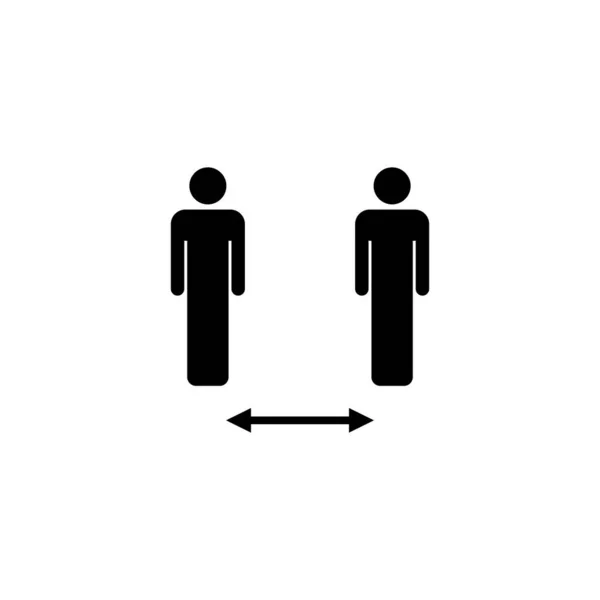 Soziale Distanz Zeichen Und Symbol Sozialer Distanzierung Selbstquarantäne Zeichen — Stockvektor