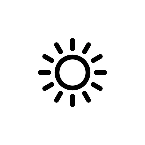 Икона Солнца Знак Яркости Символ — стоковый вектор