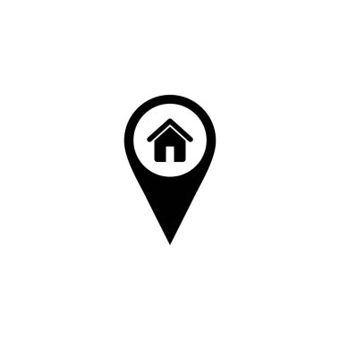 Adres simgesi. ev konumu işareti ve sembol
