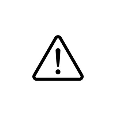 Ünlem tehlike işareti. Dikkat işareti ve sembol. Tehlike uyarısı işareti