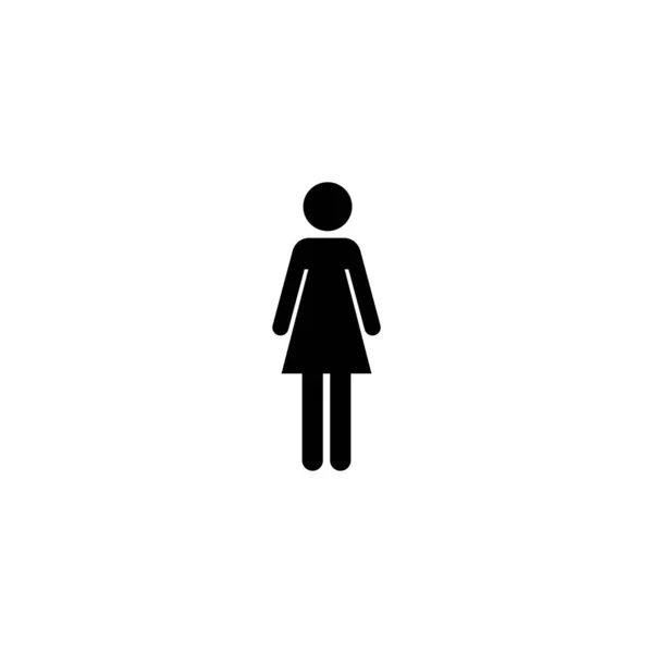 Vrouwelijk Icoon Vrouw Teken Symbool — Stockvector