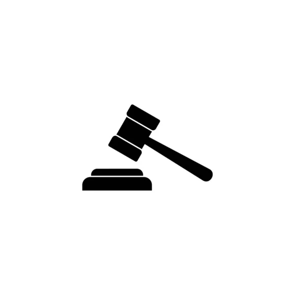 Ikona Gavla Znak Symbol Młotka Sędziego Ikona Prawa Młot Aukcyjny — Wektor stockowy