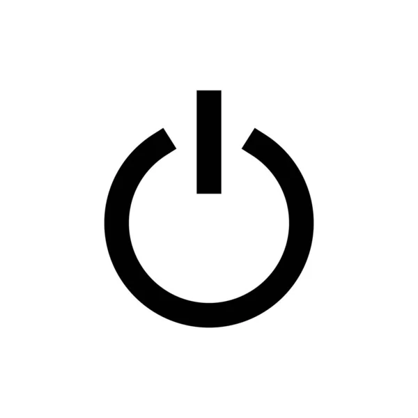 Icona Del Potere Segno Simbolo Power Switch Energia Elettrica — Vettoriale Stock