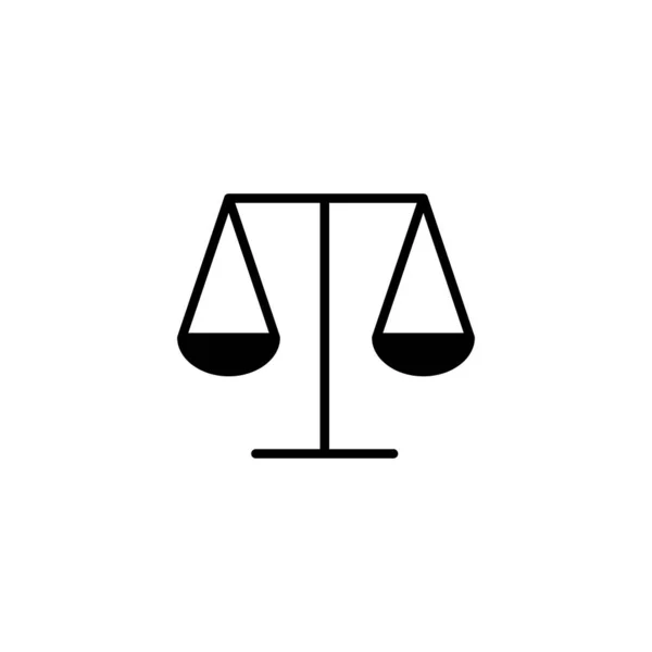 Waagen Symbol Rechtsmaßstabsikone Zeichen Und Symbol Der Gerechtigkeit — Stockvektor