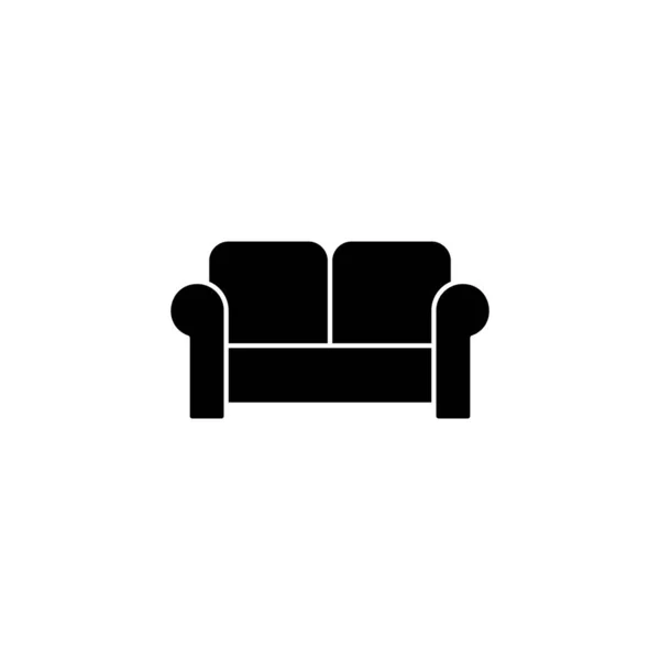 Sofa Symbol Sofa Zeichen Und Symbol Möbel Ikone — Stockvektor