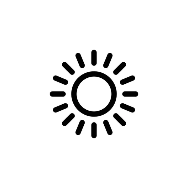 太阳图标 亮度标志和符号 — 图库矢量图片