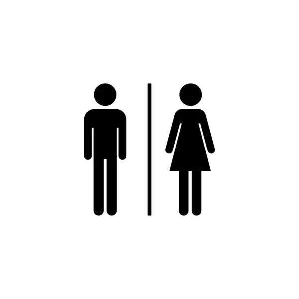 Toiletten Symbol Mädchen Und Jungen Toiletten Zeichen Und Symbol Badezimmerschild — Stockvektor