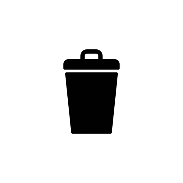 Çöp Ikonu Çöp Kutusu Simgesi Şareti Sembolü Sil — Stok Vektör
