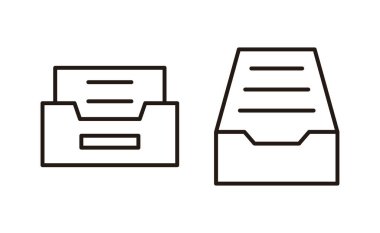 Web ve mobil uygulama için dizin simgesi vektörünü arşivle. Belge vektör simgesi. Depolama simgesini arşivle.