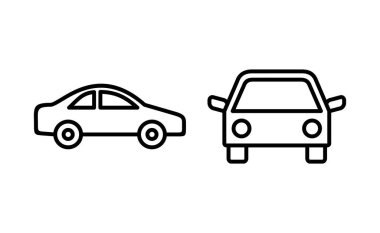 Car icon vector for web and mobile app. car sign and symbol. small sedan