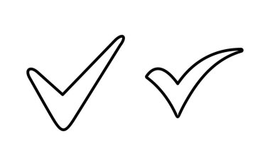 Check mark icon vector for web and mobile app. Tick mark sign and symbol