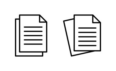 Document icon vector for web and mobile app. Paper sign and symbol. File Icon