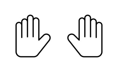 Hand icon vector for web and mobile app. hand sign and symbol. hand gesture