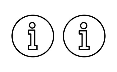 Web ve mobil uygulama için bilgi simgesi vektörü. İmza ve sembol hakkında. Faq simgesi