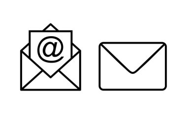 Web ve mobil uygulama için e- posta simgesi vektörü. e-posta işareti ve sembol. E- posta simgesi. Zarf simgesi