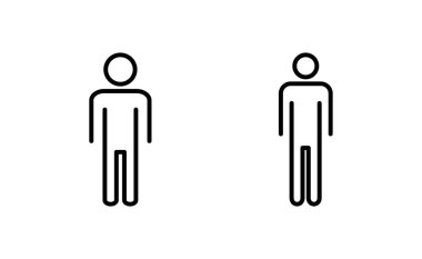 Web ve mobil uygulama için insan simgesi vektörü. Erkek işareti ve sembol. insan sembolü