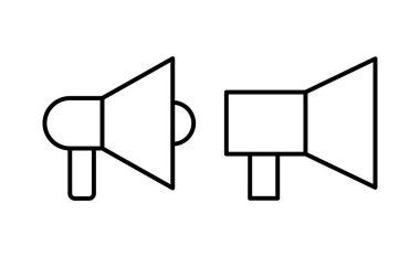 Web ve mobil uygulama için megafon simgesi vektörü. Hoparlör işareti ve sembol