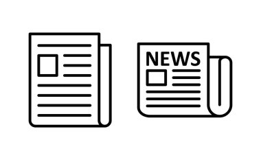 Web ve mobil uygulama için gazete simgesi vektörü. Haber kağıdı işareti ve sembolize