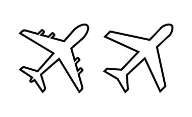 Web ve mobil uygulama için düzlem simgesi vektörü. Uçak işareti ve sembol. Uçuş taşıma sembolü. Seyahat işareti. uçak.
