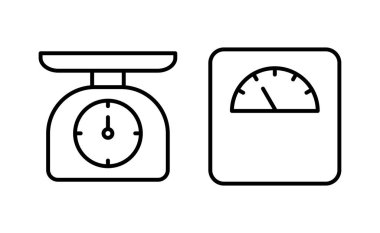 Web ve mobil uygulama için simge vektörünü ölçeklendirir. Ağırlık ölçeği işareti ve simgesi