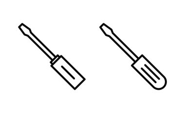 Web ve mobil uygulama için tornavida simgesi vektörü. araç işareti ve sembol