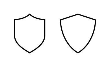 Web ve mobil uygulama için kalkan simgesi vektörü. Koruma ikonu. Güvenlik işareti ve sembol