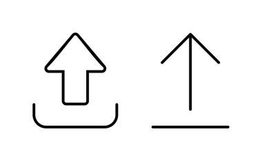Web ve mobil uygulama için simge vektörü yükle. veri işareti ve sembolü yükle
