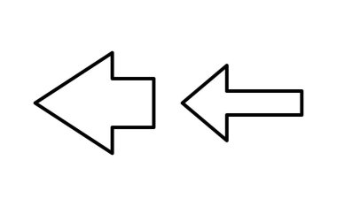 Web ve mobil uygulama için ok simgesi vektörü. Web tasarımı için ok işareti ve sembol.