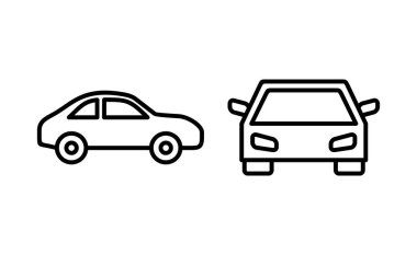 Car icon vector for web and mobile app. car sign and symbol. small sedan