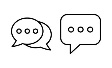 Chat icon vector for web and mobile app. speech bubble sign and symbol. comment icon. message