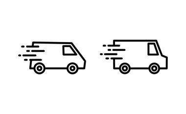 Delivery truck icon vector for web and mobile app. Delivery truck sign and symbol. Shipping fast delivery icon