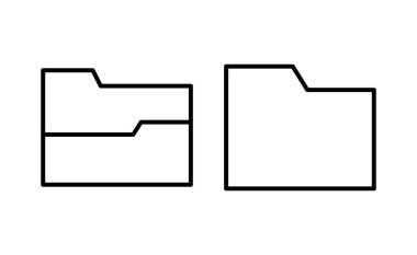 Folder icon vector for web and mobile app. folder sign and symbol