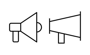 Web ve mobil uygulama için megafon simgesi vektörü. Hoparlör işareti ve sembol