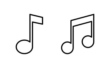 Web ve mobil uygulama için müzik simgesi vektörü. nota işareti ve sembol