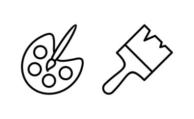 Web ve mobil uygulama için simge vektörünü boya. Boya fırçası işareti ve sembol. boyama silindiri vektörü