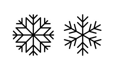 Web ve mobil uygulama için kar simgesi vektörü. kar tanesi işareti ve sembol