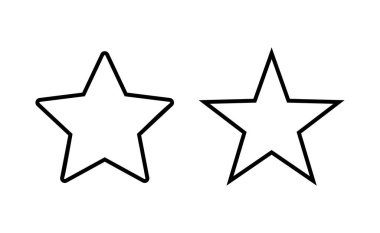 Web ve mobil uygulama için Yıldız Simgesi vektörü. Reyting işareti ve sembol. favori yıldız simgesi