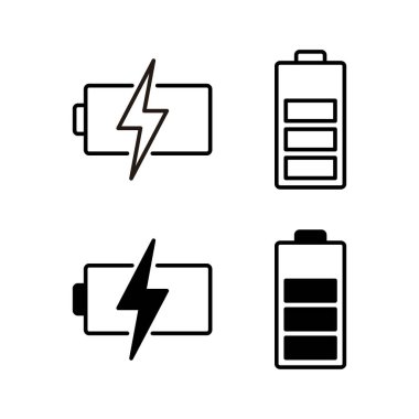 Battery icon vector for web and mobile app. battery charging sign and symbol. battery charge level