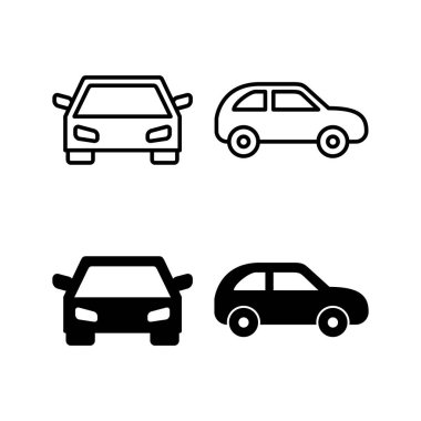 Car icon vector for web and mobile app. car sign and symbol. small sedan