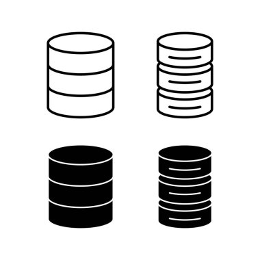 Database icon vector for web and mobile app. database sign and symbol