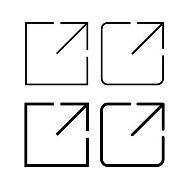 External link icon vector for web and mobile app. link sign and symbol. hyperlink symbol