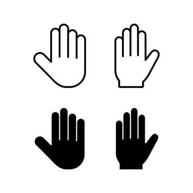 Hand icon vector for web and mobile app. hand sign and symbol. hand gesture