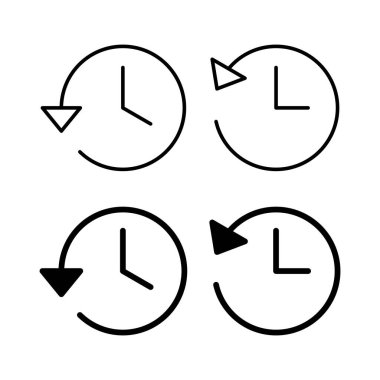 Web ve mobil uygulama için geçmiş simgesi vektörü. Son olay geçmişi işareti ve simgesi