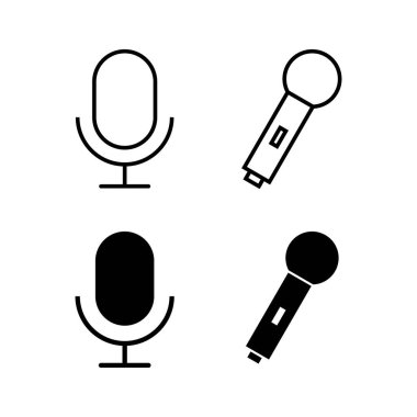 Web ve mobil uygulama için mikrofon simgesi vektörü. Karaoke işareti ve sembol