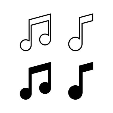 Web ve mobil uygulama için müzik simgesi vektörü. nota işareti ve sembol