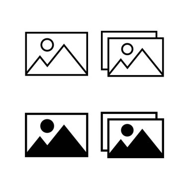 Web ve mobil uygulama için resim simgesi vektörü. Fotoğraf galerisi işareti ve sembol. resim simgesi