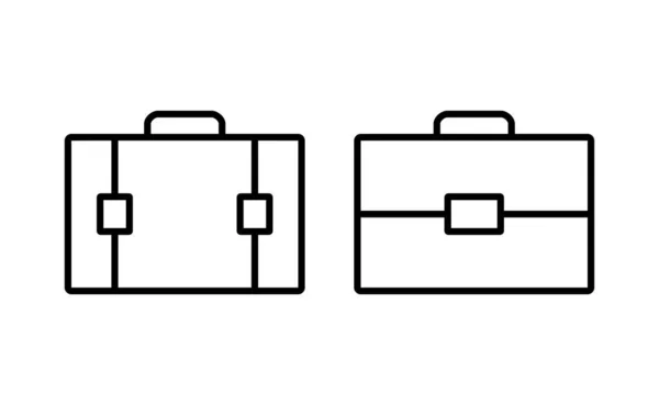 Briefcase Icon Vector Web Mobile App Suitcase Sign Symbol Luggage — Vector de stock